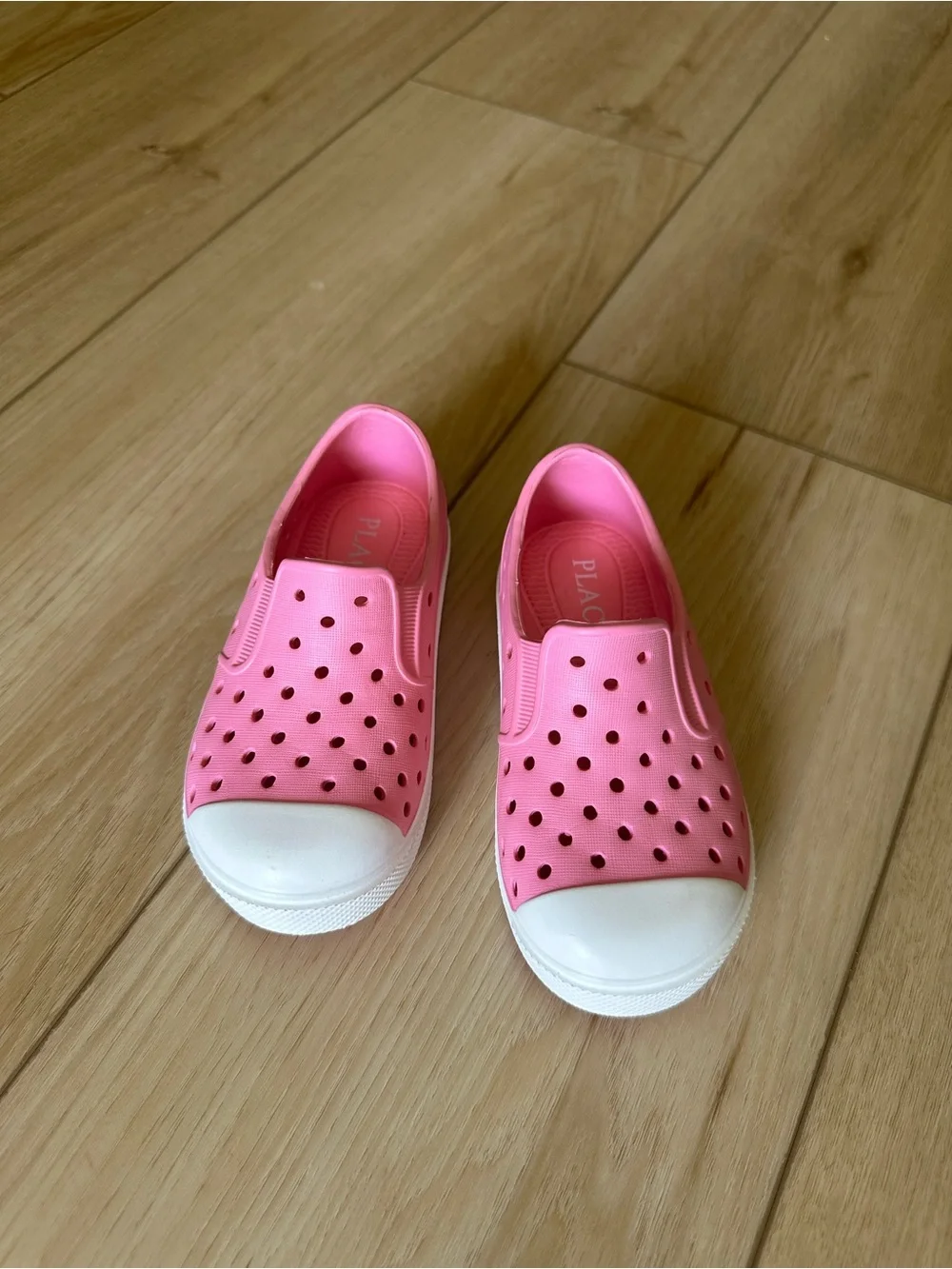 Place Kids' Pink Slip-On Perforated Water Shoes with White Toe